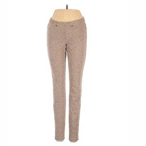 Hue Leopard skinny mid rise casual pant legging size S EUC